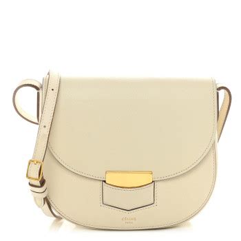 celine trotteur small grained|CELINE Grained Calfskin Small Trotteur White .